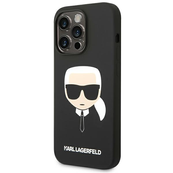 Etui KARL LAGERFELD Apple iPhone 14 Pro Max Silicone Karl`s Head Czarny Hardcase